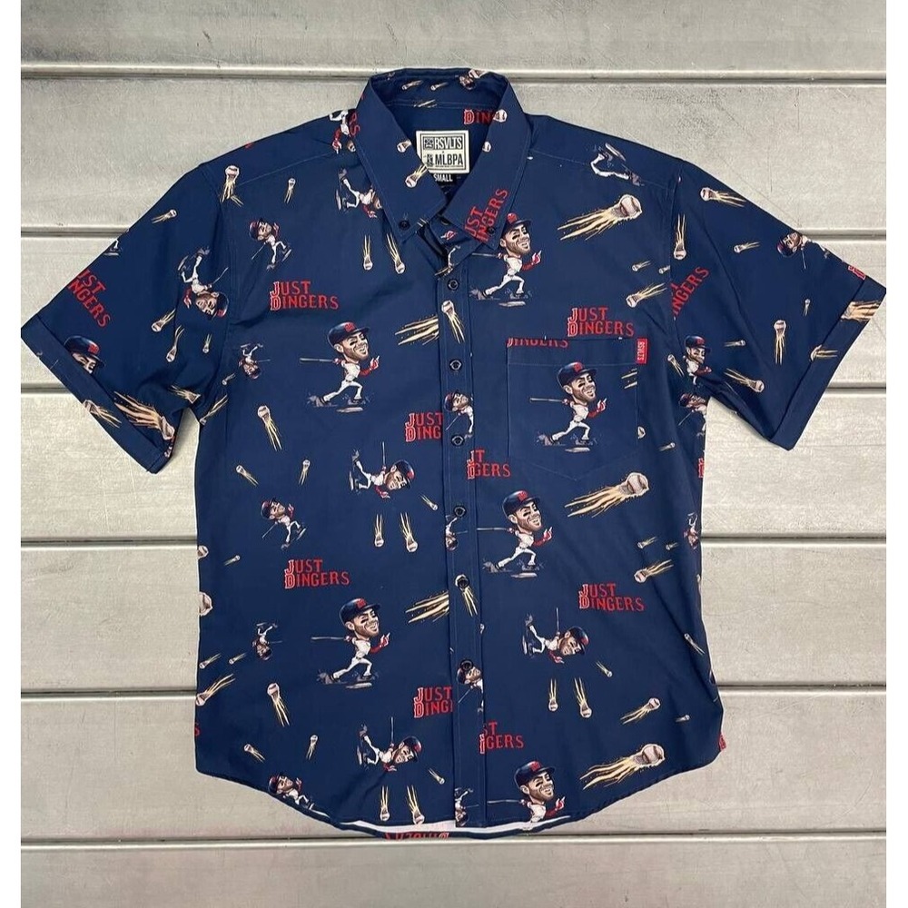 RSVLTS‎ MLBPA Boston Red Sox Button Up Shirt Mens Small JD Martinez Just Dingers
